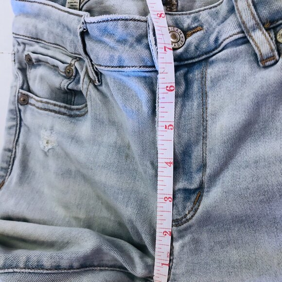American Eagle Next Level Stretch Low Rise Distressed Flare Jeans Size 2 Regular - Picture 14 of 16